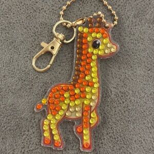 Handmade Colorful Giraffe Keychain
